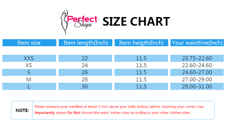 PerfectShape Waist Trainer 3 Hook (Black) - PerfectShape